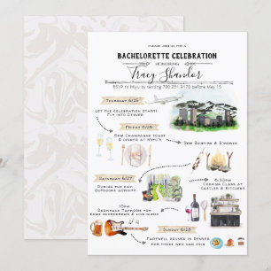 Convites Itinerário de Fim de Semana Bachelorette   Denver,