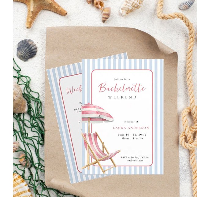 Convites Itinerário de fim de semana da Bachelorette de pra (Criador carregado)