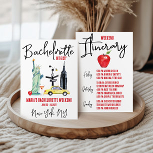 Convites Itinerário de Fim de Semana da Festa de solteira