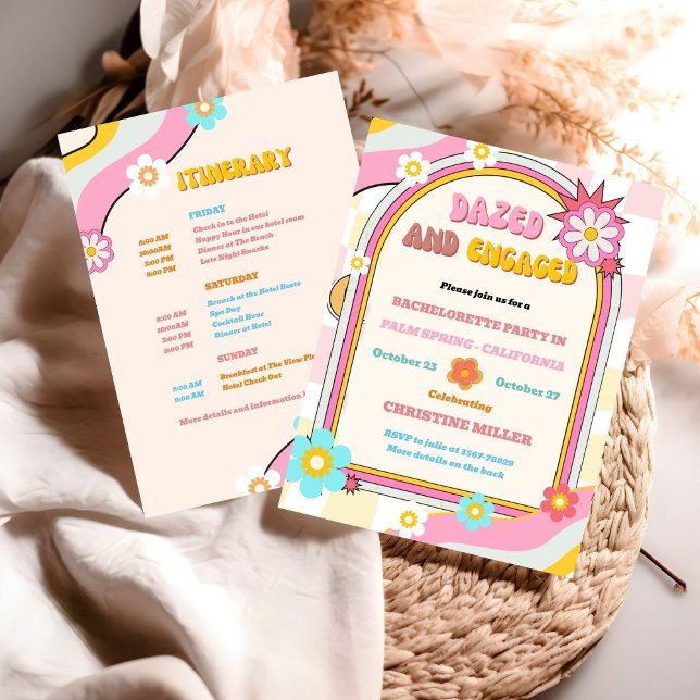 Convites Itinerário de Fim de Semana de Bachelorette Engana (Criador carregado)