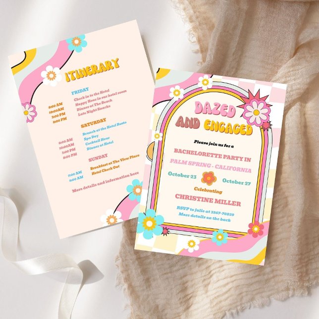 Convites Itinerário de Fim de Semana de Bachelorette Engana (Criador carregado)