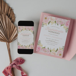 Convites Itinerário de Fim de Semana de Bachelorette Floral