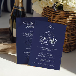 Convites Itinerário de Fim de Semana de Bachelorette Tênis 