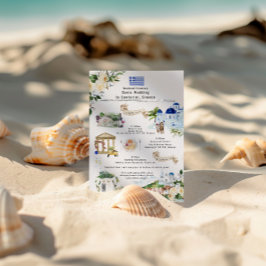 Convites Itinerário de Fim de Semana de Casamento | Santori