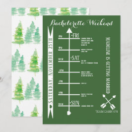 Convites Itinerário de Fim de Semana de Despedida de Soltei