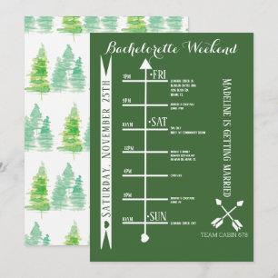 Convites Itinerário de Fim de Semana de Despedida de Soltei
