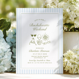 Convites Itinerário de Fim de Semana de Despedida de Soltei