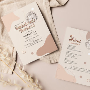 Convites Itinerário de Fim de Semana de Despedida de Soltei