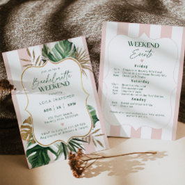 Convites itinerário de fim de semana de despedida de soltei