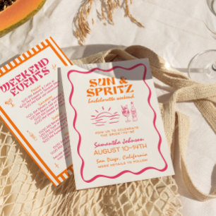 Convites Itinerário de Fim de Semana de Despedida de Soltei