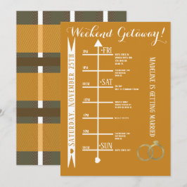 Convites Itinerário de Fim de Semana de Despedida de Soltei