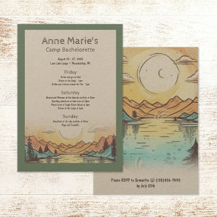 Convites Itinerário de Fim de Semana de Festa de solteira d