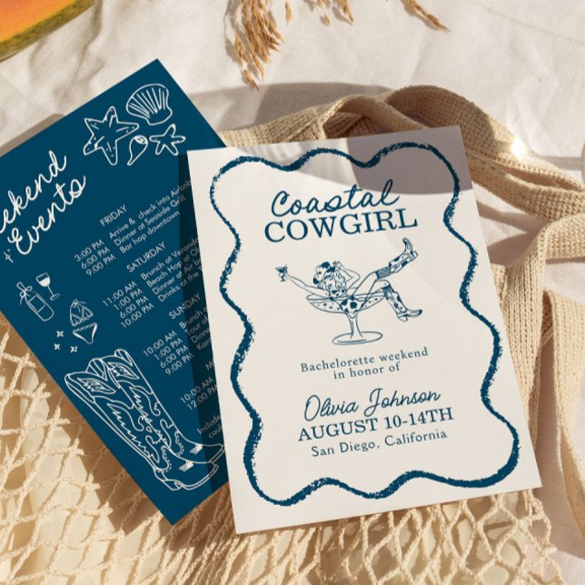 Convites Itinerário de Fim de Semana de Solteira Cowgirl Co (Criador carregado)