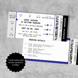 Convites Itinerário de Fim de Semana do Solteiro do Music C