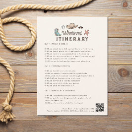 Convites Itinerário do Fim de Semana da Cowgirl Costeira