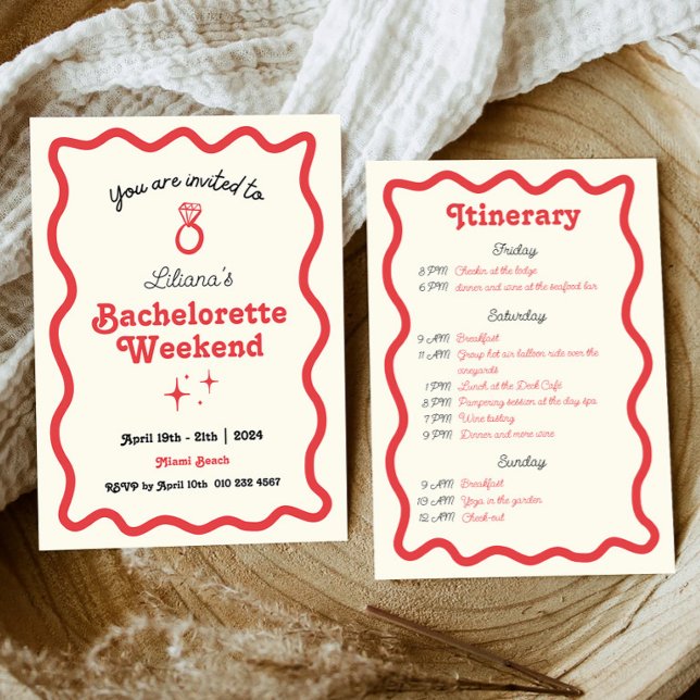 Convites Itinerário do Fim de Semana da Onda Retroativa (Criador carregado)