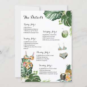 Convites Itinerário do Fim de Semana da Praia da festa de 