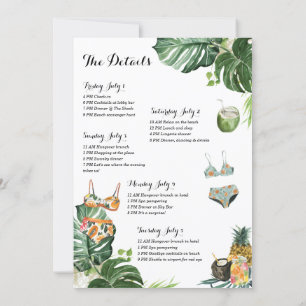 Convites Itinerário do Fim de Semana da Praia da festa de s