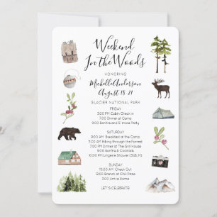 Convites Itinerário do Fim de Semana de Bachelorette de Ac