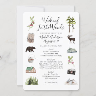 Convites Itinerário do Fim de Semana de Bachelorette de Ac