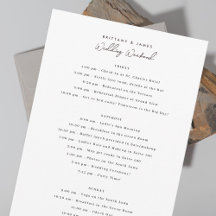 Itinerário do Fim de Semana de Casamento