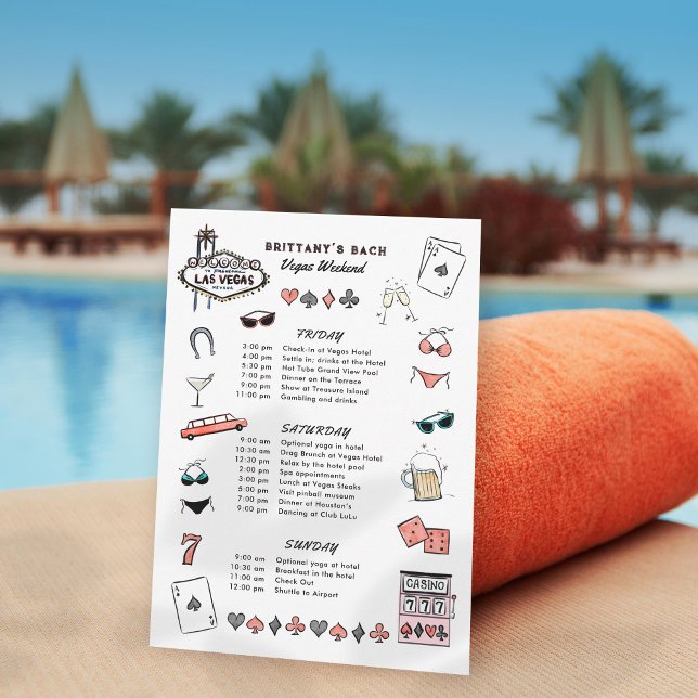 Convites Itinerário do Fim de Semana de Las Vegas Bachelore (Criador carregado)