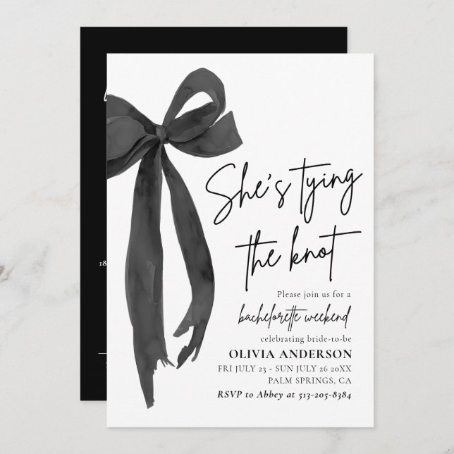 Convites Itinerário do Fim de Semana do Bachelorette do Arc (Frente/Verso)