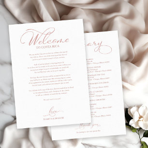 Convites Itinerário do Fim de Semana do Casamento Carta de