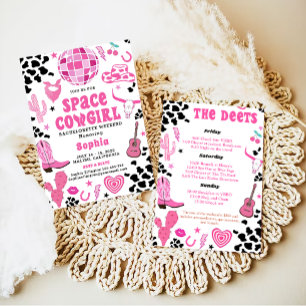 Convites Itinerário do Fim de Semana do Disco da Cowgirl