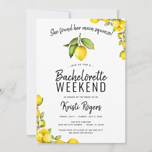 Convites Itinerário do Fim de Semana do Limão de Amostras P (Frente)