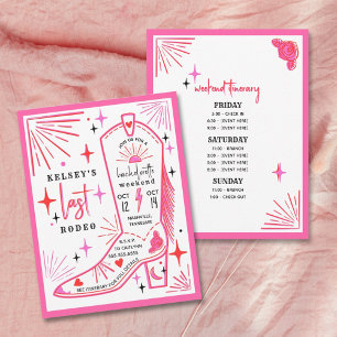 Convites Itinerário do Último Fim de Semana de Despedida de