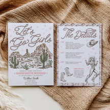 Itinerário do Vamos Wild West Bachelorette Go Girl