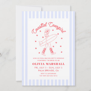 Convites Itinerário no Fim de Semana da Bachelorette Cowgir