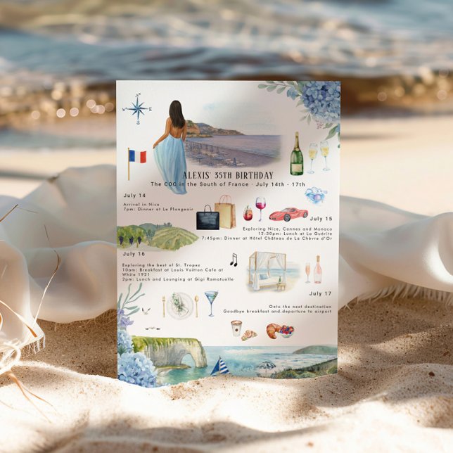 Convites Itinerário no Fim de Semana de Aniversário | Franç (Criador carregado)