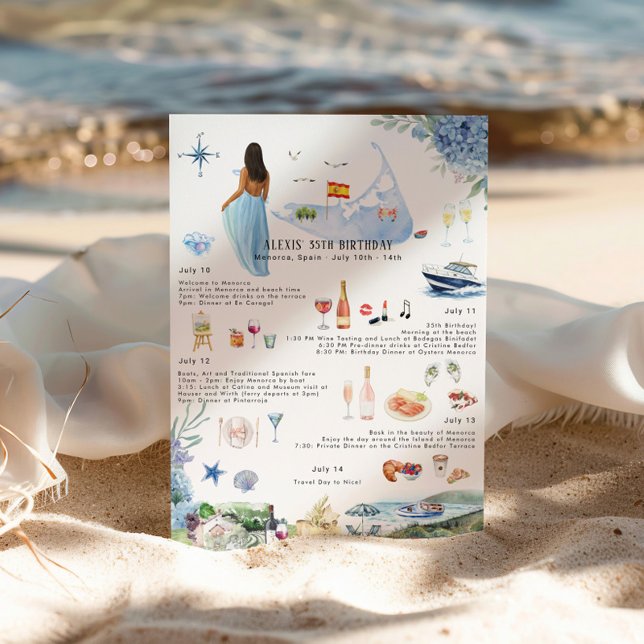 Convites Itinerário no Fim de Semana de Aniversário | Menor (Criador carregado)