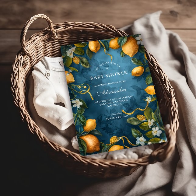 Convites itrus Blossom Blue Baby Shower (Criador carregado)