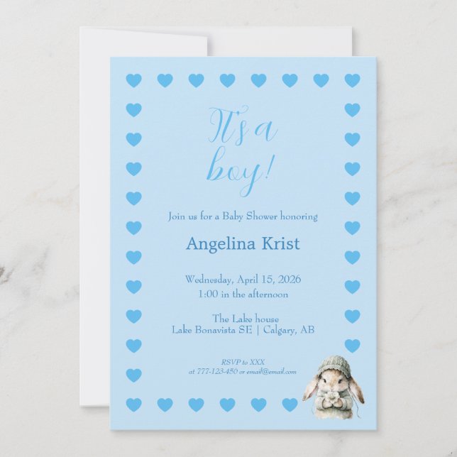 Convites It's a Boy Baby Shower Invitation (Frente)
