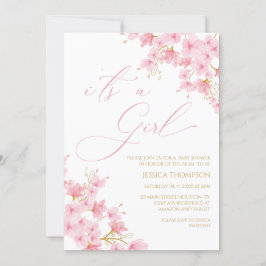 Convites i'ts a Girl Floral Baby Shower Cherry Blossom