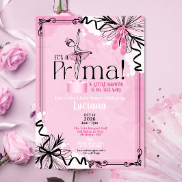 Convites It's A Prima Ballet Baby Shower Invitation