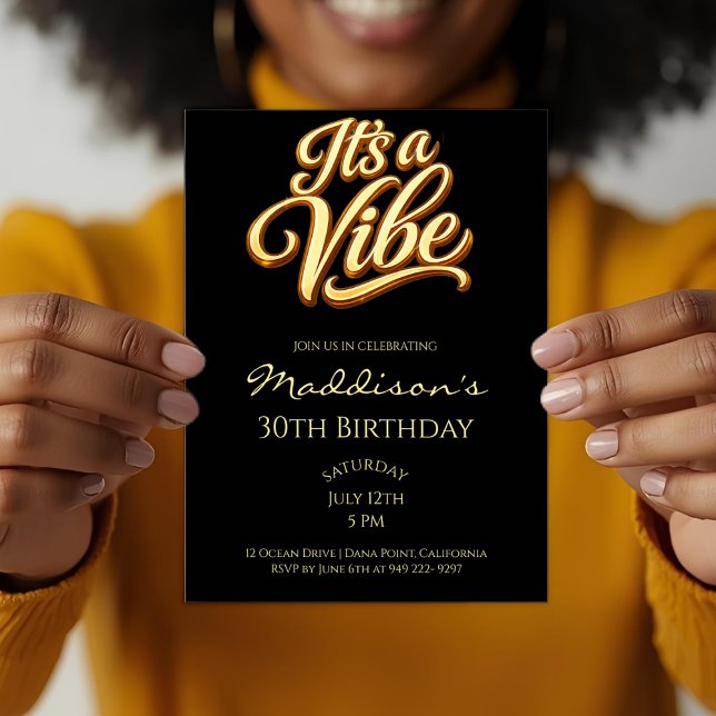 Convites It's a Vibe 30th Birthday Invitation (Criador carregado)