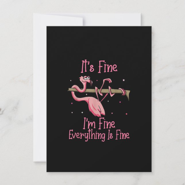 Convites It's Fine I'm Fine Everything Is Fine Tshirt (Frente)