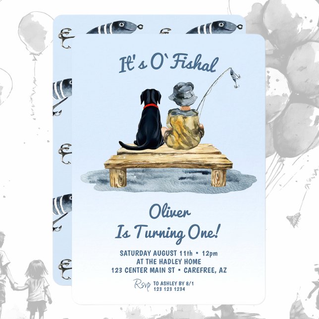 Convites It's O'fishal Fishing Boy Birthday (Criador carregado)