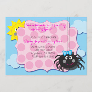 Convites Itsy Bitsy Spider Invite