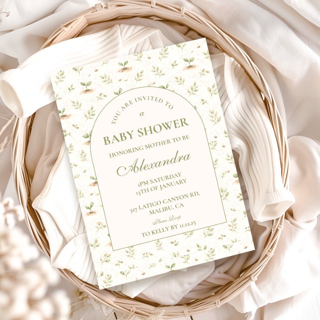 Convites ittle Sprout Garden Party Baby Shower (Criador carregado)