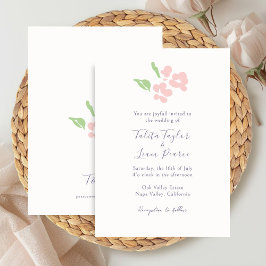 Convites Ivory | Aquarela Floral Script Casamento