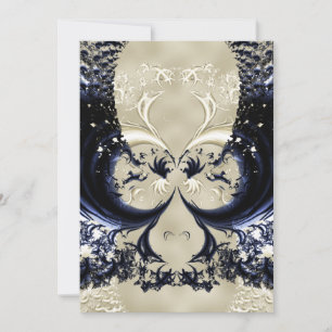 Convites Ivory Lace Fractal Wedding