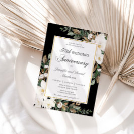 Convites Ivory Magnolias Cotton Aniversário de Casamento Fl