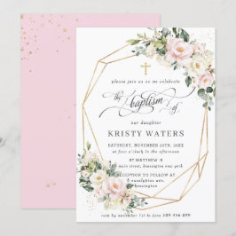 Convites Ivory Pink Blush Floral Greenerescência Floral Bap