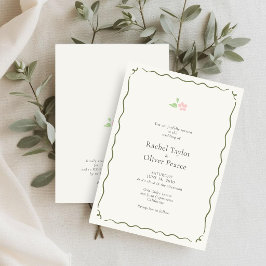 Convites Ivory | Whimsical Floral Wedding Invitation