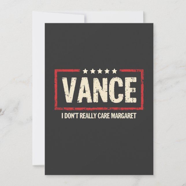Convites J. D Vance Meme Engraçado Eu Não Me Importo Muito  (Frente)